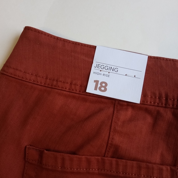 NWT Lane Bryant high rise burnt orange jegging flex magic waistband size 18 - Picture 4 of 7